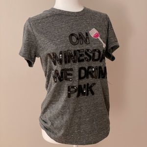 Custom Bow & Drape Sequin T-Shirt 🍷